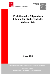 1. Kurstag: Einführung in chemische