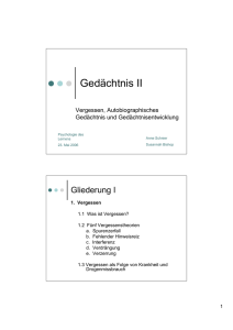 Gedaechtnis II - PH Ludwigsburg