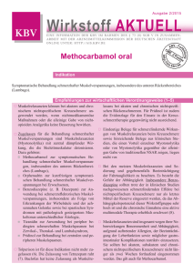 Wirkstoff AKTUELL Methocarbamol oral