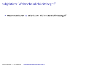 Subjektiver Wahrscheinlichkeitsbegriff