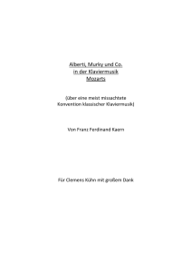 Alberti, Murky und Co. in der Klaviermusik Mozarts
