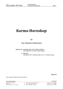 Karma-Horoskop - Riccarda Ritter