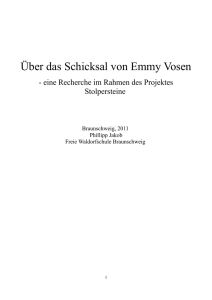 Emmy Vosen - Stolpersteine Gelsenkirchen