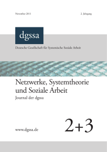 Netzwerke, Systemtheorie und Soziale Arbeit