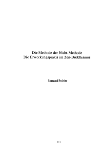 Die Erweckungspraxis im Zen-Buddhismus