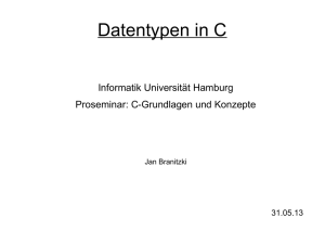 Datentypen in C - Universität Hamburg