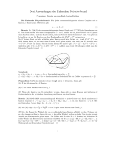 Drei Anwendungen der Eulerschen Polyederformel