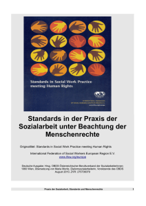 Standards in der Praxis der Sozialarbeit unter Beachtung