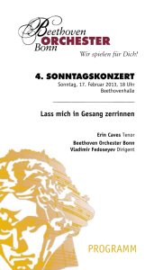 PROGRAMM - Beethoven Orchester Bonn