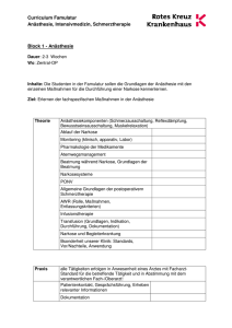 Curriculum Famulatur Anästhesie, Intensivmedizin