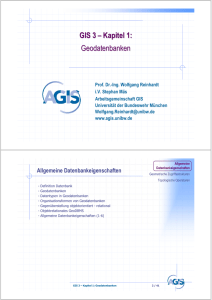 GIS 3 – Kapitel 1: Geodatenbanken