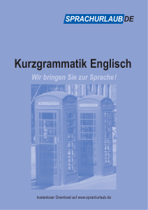 Kurzgrammatik Englisch