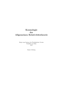 Allgemeine Relativitätstheorie