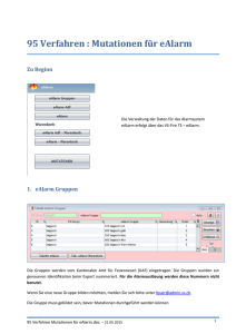 95 Verfahren Mutationen für eAlarm