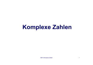 Komplexe Zahlen