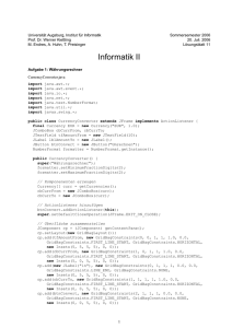 Übungsblatt 11 - Lösungsvorschlag - Informatik