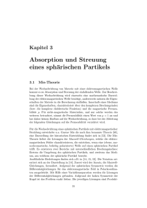 Absorption und Streuung eines sphärischen Partikels