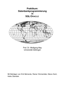 Praktikum: Datenbankprogrammierung in SQL/ORACLE