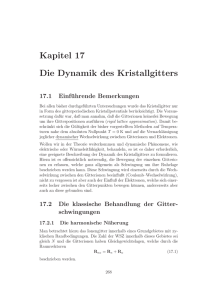 Kapitel 17 Die Dynamik des Kristallgitters - TU Graz