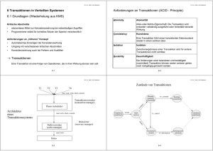 Transaktionen Anforderungen an Transaktionen