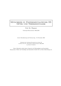 Optik und Thermodynamik