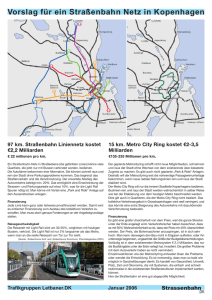Vorslag für ein Straßenbahn Netz in Kopenhagen