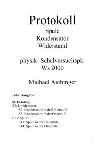 Spule Kondensator Widerstand physik. Schulversuchspk. Ws 2000