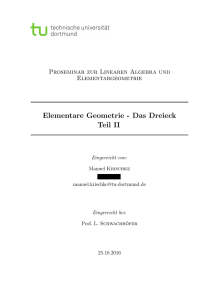 M. Krischke - Fakultät für Mathematik, TU Dortmund