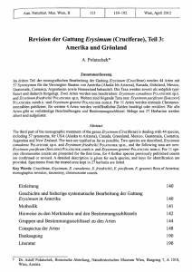 Revision der Gattung Erysimum (Cruciferae), Teil 3