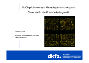 BioChip-Microarrays: Grundlagenforschung und Chancen für die