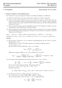 EP Experimentalphysik Prof. Biebel, PD Assmann ¨Ubungen WS