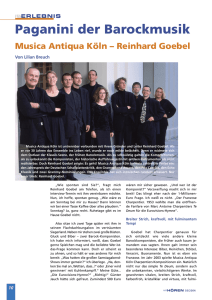 Musica Antiqua Köln ist untrennbar verbunden mit