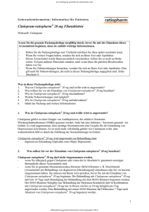 Citalopram-ratiopharm 20 mg Filmtabletten