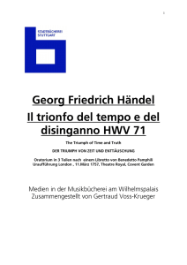 Georg Friedrich Händel Il trionfo del tempo e del disinganno HWV 71