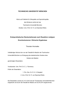 Endoprothetischer Beckenteilersatz nach Resektion maligner