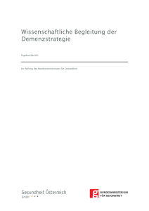 Wissenschaftliche Begleitung Demenzstrategie