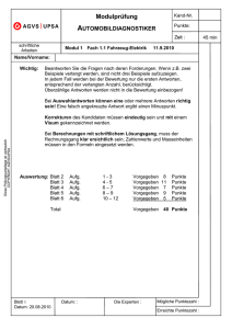 Modulprüfung Automobildiagnostiker