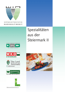 Spezialitäten aus der Steiermark II - Wirtschaftsinitiative Nachhaltigkeit
