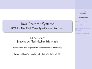 RTSJ - Arbeiten und Projekte