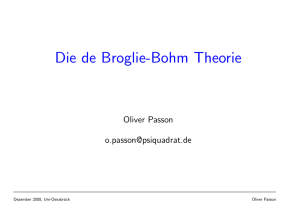 Die de Broglie-Bohm Theorie
