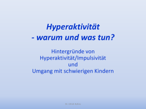 Hyperaktivität - warum und was tun? - DKSB