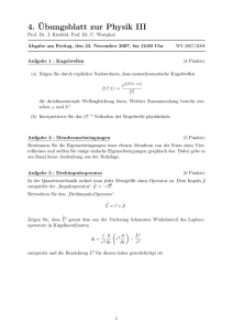 4.¨Ubungsblatt zur Physik III