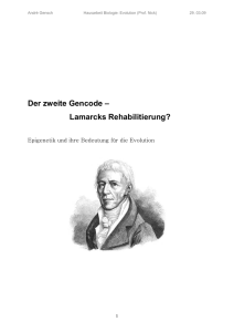 Der zweite Gencode – Lamarcks Rehabilitierung?