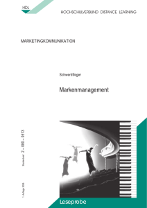 Markenmanagement - Studienbriefshop der Agentur für