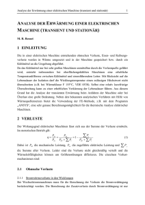 Analyse der Erwärmung einer elektrischen Maschine