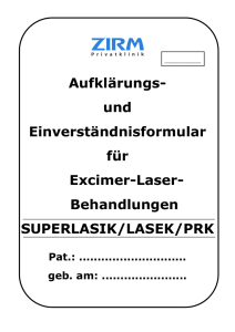 und Einverständnisformular für Excimer-Laser