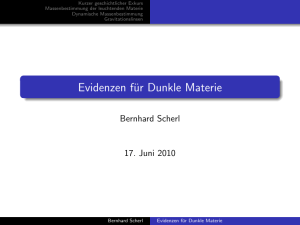 Evidenzen für Dunkle Materie