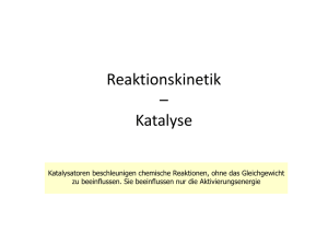Reaktionskinetik – Katalyse