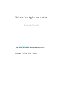 Malicous Java Applets and ActiveX