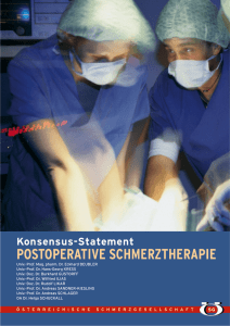 Postoperative Schmerztherapie - Österreichische Schmerzgesellschaft